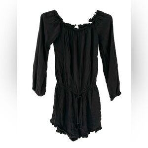 BRANDY MELVILLE JOHN GALT romper black longsleeve one size